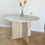 میز عسلی جلو مبلی تراورتن