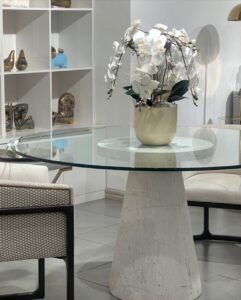 میز ناهار خوری سنگی تراورتن - تصویر 3