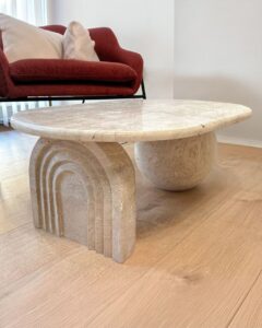 جلو مبلی سنگی تراورتن کد 1208 - تصویر 2