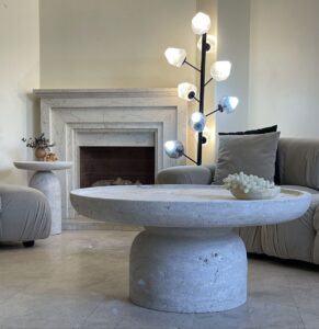 جلو مبلی سنگی تراورتن - تصویر 5