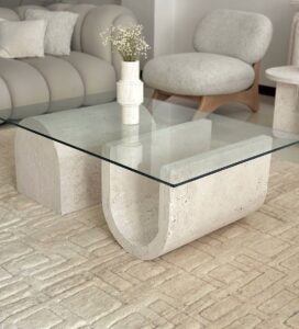 میز جلو مبلی سنگی تراورتن کد96 - تصویر 2