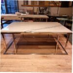 میز جلو مبلی استیل و سنگ - تصویر 3