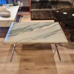 میز جلو مبلی استیل و سنگ - تصویر 4