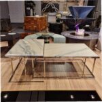 میز جلو مبلی استیل و سنگ - تصویر 7