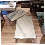 میز جلو مبلی استیل و سنگ - تصویر 9