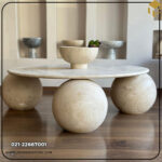 میز وسط سنگی با گوی