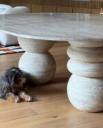 آنا میز ناهار خوری تراورتن 6 نفره - تصویر 5