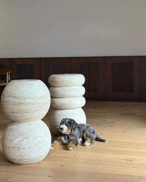 آنا میز ناهار خوری تراورتن 6 نفره - تصویر 6