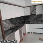 سنگ کابینت آشپزخانه کریستال الیگودرز با ابزار مدرن
